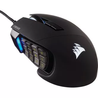 CORSAIR Scimitar Elite/Herná/Optická/Pre pravákov/18 000 DPI/Drôtová USB/Čierna