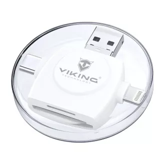 VIKING ČÍTAČKA PAMÄŤOVÝCH KARIET V4 USB3.0 4V1 biela VIKING ČÍTAČKA PAMÄŤOVÝCH KARIET V4 USB3.0 4V1 biela