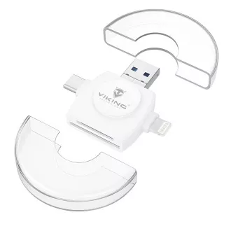 VIKING ČÍTAČKA PAMÄŤOVÝCH KARIET V4 USB3.0 4V1 biela VIKING ČÍTAČKA PAMÄŤOVÝCH KARIET V4 USB3.0 4V1 biela