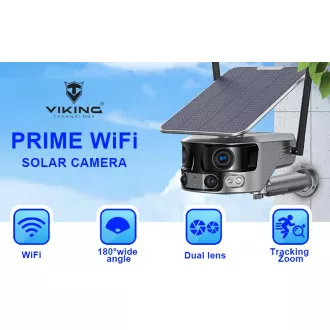 Solárna kamera Viking PRIME-WiFi/18000mAh/farebné nočné videnie/IP66/aplikácia/Android/iOS