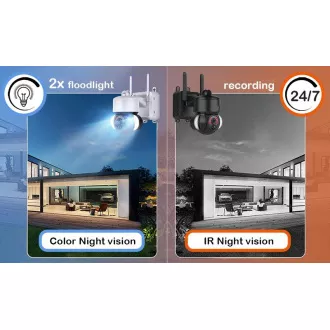 Solárna HD kamera Viking HDs03 4G/20000mAh/farebné nočné videnie/IP66/aplikácia/notifikácia/čierna