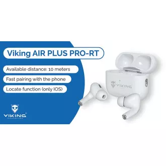 Bezdrôtové Bluetooth slúchadlá Viking AIR PLUS/ANC/BT/Bezdrôt/Biela