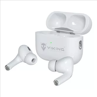 Bezdrôtové Bluetooth slúchadlá Viking AIR PLUS/ANC/BT/Bezdrôt/Biela