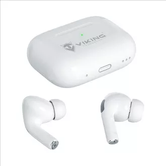 Bezdrôtové Bluetooth slúchadlá Viking AIR PLUS/ANC/BT/Bezdrôt/Biela