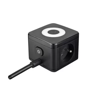 Sieťový adaptér VIKING YC23L, čierna/Output:2xAC,1xUSB-A,2xUSB-C/dotykové LED svetlo/1,4m kábel