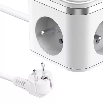 Sieťový adaptér VIKING YC33, biela/Output: 3xAC, 1xUSB-A, 2xUSB-C/Tlačidlo ON/OFF/1,4m kábel Sieťový adaptér VIKING YC33, biela/Output: 3xAC, 1xUSB-A, 2xUSB-C/Tlačidlo ON/OFF/1,4m kábel