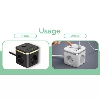 Sieťový adaptér VIKING YC33, biela/Output: 3xAC, 1xUSB-A, 2xUSB-C/Tlačidlo ON/OFF/1,4m kábel Sieťový adaptér VIKING YC33, biela/Output: 3xAC, 1xUSB-A, 2xUSB-C/Tlačidlo ON/OFF/1,4m kábel