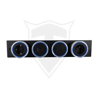 Zásuvkový modul Viking A40SB, strieborno-čierna/výstupy - 1xAC/výkon až 2500W/230V,16A,50Hz/Zásuvka typ Zásuvkový modul Viking A40SB, strieborno-čierna/výstupy - 1xAC/výkon až 2500W/230V,16A,50Hz/Zásuvka typ
