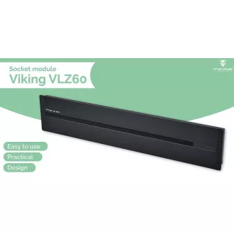 Zásuvková lišta - zápustná Viking LZ60G/230V,50Hz/60cm dĺžka/sivá/až 7 modulov/IP20/hliník/zápustná Zásuvková lišta - zápustná Viking LZ60G/230V,50Hz/60cm dĺžka/sivá/až 7 modulov/IP20/hliník/zápustná