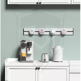 Zásuvková lišta - zápustná Viking LZ60B/230V,50Hz/60cm dĺžka/čierna/až 7 modulov/IP20/hliník/zápustná