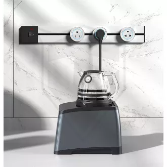 Zásuvková lišta - zápustná Viking LZ60B/230V,50Hz/60cm dĺžka/čierna/až 7 modulov/IP20/hliník/zápustná