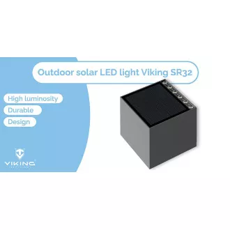 Vonkajšie solárne LED svetlo Viking SR32/700 lm/IP54/4 režimy/denná biela