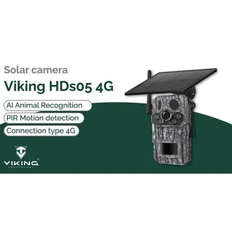 Solárna kamera Viking HDs05 4G/2304x1296/PIR detekcia/pohybový senzor/7800mAh