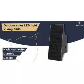 Vonkajšie solárne LED svetlo Viking SR83/700lm/solárne napájanie/4000K (denná biela)/4 režimy