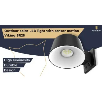 Vonkajšie solárne LED svetlo Viking SR28/1000lm /solárne napájanie / 4000K (denná biela)/ 4 režimy