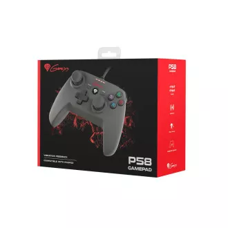Drôtový gamepad Genesis P58, pre PS3/PC, vibrácie Drôtový gamepad Genesis P58, pre PS3/PC, vibrácie