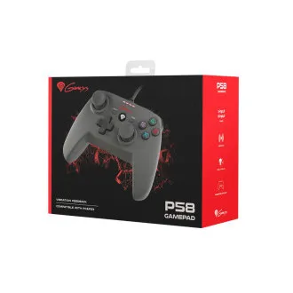 Drôtový gamepad Genesis P58, pre PS3/PC, vibrácie Drôtový gamepad Genesis P58, pre PS3/PC, vibrácie