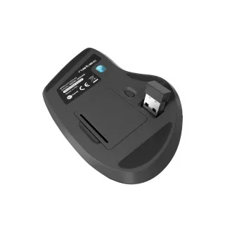 Natec optická myš JAGUAR/2400 DPI/Ergonomická/Blue Track/Pre pravákov/Bezdrôtová USB/Čierna