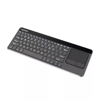 Bezdrôtová klávesnica s touch padom pre Smart TV Natec Turbot, hliníkové telo