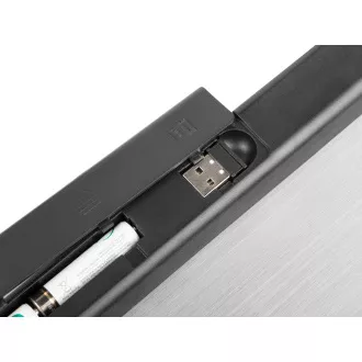 Bezdrôtová klávesnica s touch padom pre Smart TV Natec Turbot, hliníkové telo
