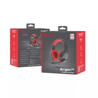 Herné stereo slúchadlá Genesis Argon 110, čierno-červené, 2x jack