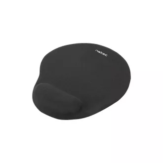 Podložka pod myš ergonomická gélová Natec Marmot, čierna, 245x225 mm