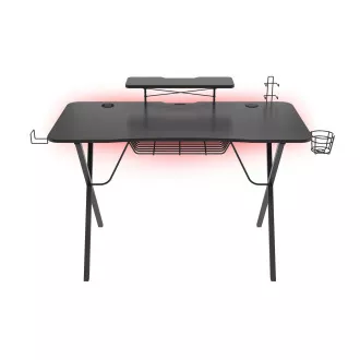 Genesis Holm 300 RGB - herný stôl s RGB podsvietením, 3xUSB 3.0, bezdrôtová nabíjačka mobilov