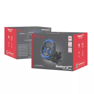 Genesis Seaborg 350 Herný volant, multiplatformný pre PC, PS4, PS3, Xbox One, Switch, 180 °