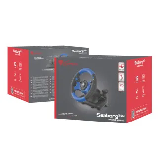 Genesis Seaborg 350 Herný volant, multiplatformný pre PC, PS4, PS3, Xbox One, Switch, 180 ° - Použité Genesis Seaborg 350 Herný volant, multiplatformný pre PC, PS4, PS3, Xbox One, Switch, 180 ° - Použité