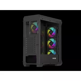 Počítačová skriňa Genesis IRID 505 ARGB V2/Midi Tower/Transpar./Čierna