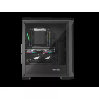 Počítačová skriňa Genesis IRID 505 ARGB V2/Midi Tower/Transpar./Čierna