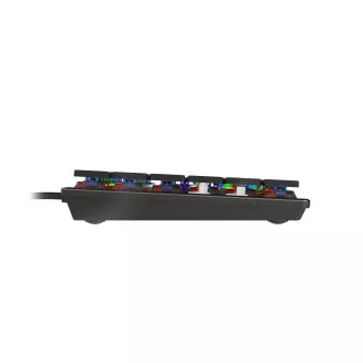 Genesis herná mechanická klávesnica THOR 420/RGB/Content Slim Blue/Drôtová USB/US layout/Sivá