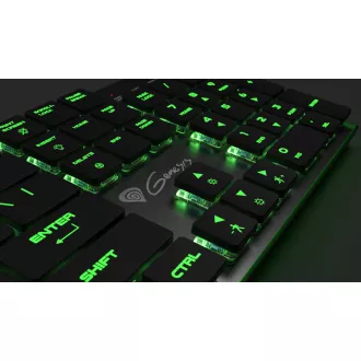 Genesis herná mechanická klávesnica THOR 420/RGB/Content Slim Blue/Drôtová USB/US layout/Sivá