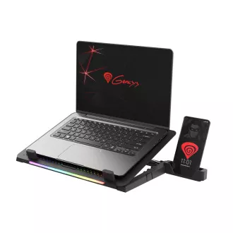 Chladiaca podložka pre NB Genesis Oxid 450 RGB do 15.6", hliníkové telo