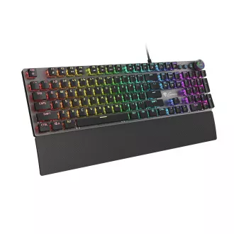 Genesis herná mechanická klávesnica THOR 400/RGB/Kailh Red/Drôtová USB/US layout/Čierna Genesis herná mechanická klávesnica THOR 400/RGB/Kailh Red/Drôtová USB/US layout/Čierna