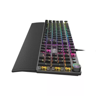 Genesis herná mechanická klávesnica THOR 400/RGB/Kailh Red/Drôtová USB/US layout/Čierna Genesis herná mechanická klávesnica THOR 400/RGB/Kailh Red/Drôtová USB/US layout/Čierna