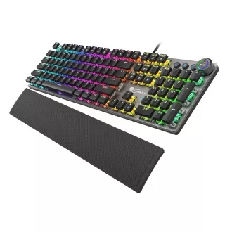 Genesis herná mechanická klávesnica THOR 400/RGB/Kailh Red/Drôtová USB/US layout/Čierna Genesis herná mechanická klávesnica THOR 400/RGB/Kailh Red/Drôtová USB/US layout/Čierna