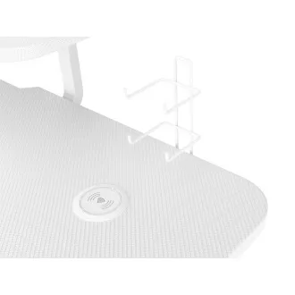 Genesis herný stôl Holm 320, RGB podsvietenie, biely, 120x60cm, 3xUSB 3.0, bezdrôtová nabíjačka