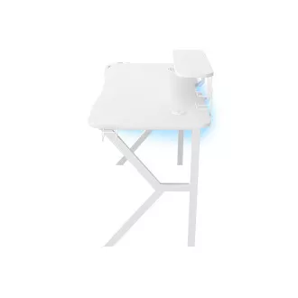 Genesis herný stôl Holm 320, RGB podsvietenie, biely, 120x60cm, 3xUSB 3.0, bezdrôtová nabíjačka