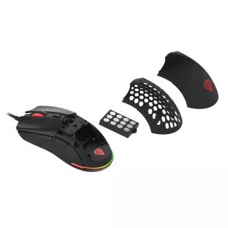 Genesis herná optická myš KRYPTON 750/RGB/8000 DPI/Herná/Optická/8 000 DPI/Drôtová USB/Čierna