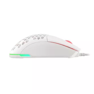 Genesis herná optická myš KRYPTON 750/RGB/8000 DPI/Herná/Optická/8 000 DPI/Drôtová USB/Biela