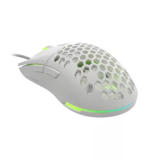 Genesis herná optická myš KRYPTON 750/RGB/8000 DPI/Herná/Optická/8 000 DPI/Drôtová USB/Biela
