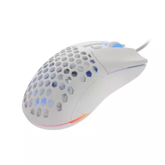 Genesis herná optická myš KRYPTON 750/RGB/8000 DPI/Herná/Optická/8 000 DPI/Drôtová USB/Biela
