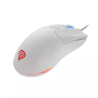 Genesis herná optická myš KRYPTON 750/RGB/8000 DPI/Herná/Optická/8 000 DPI/Drôtová USB/Biela