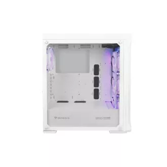 Počítačová skriňa Genesis IRID 505 ARGB V2/Midi Tower/Transpar./Biela