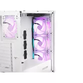 Počítačová skriňa Genesis IRID 505 ARGB V2/Midi Tower/Transpar./Biela