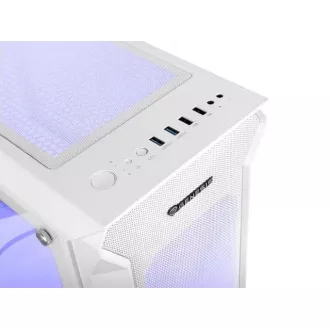 Počítačová skriňa Genesis IRID 505 ARGB V2/Midi Tower/Transpar./Biela