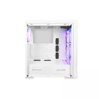 Počítačová skriňa Genesis IRID 505 ARGB V2/Midi Tower/Transpar./Biela