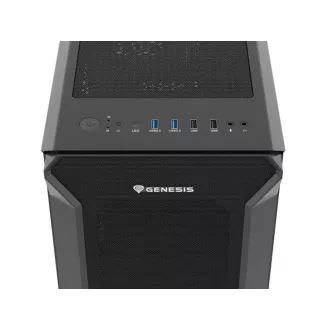 Počítačová skriňa Genesis IRID 505F/Midi Tower/Transpar./Čierna