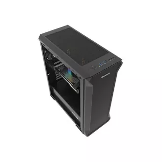 Počítačová skriňa Genesis IRID 505F/Midi Tower/Transpar./Čierna